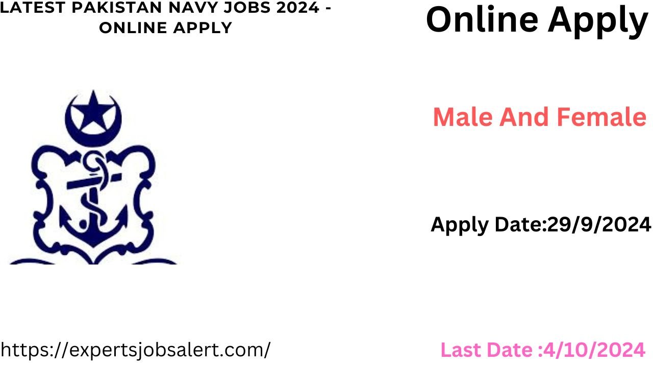 Latest Pakistan Navy Jobs 2024 - Online Apply