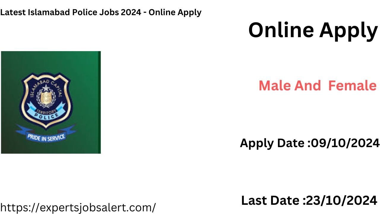 Latest Islamabad Police Jobs 2024 - Online Apply